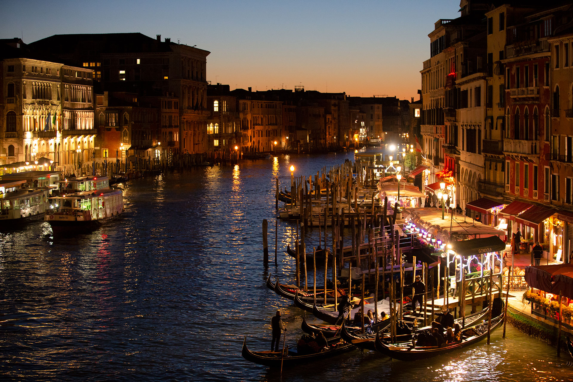 A general view shows the Grand Canal in Venice on February 15, 2020, on the days of Venice Carnival, during the COVID-19 infection, caused by the novel coronavirus. Venice, February 2020-Laura Venezia