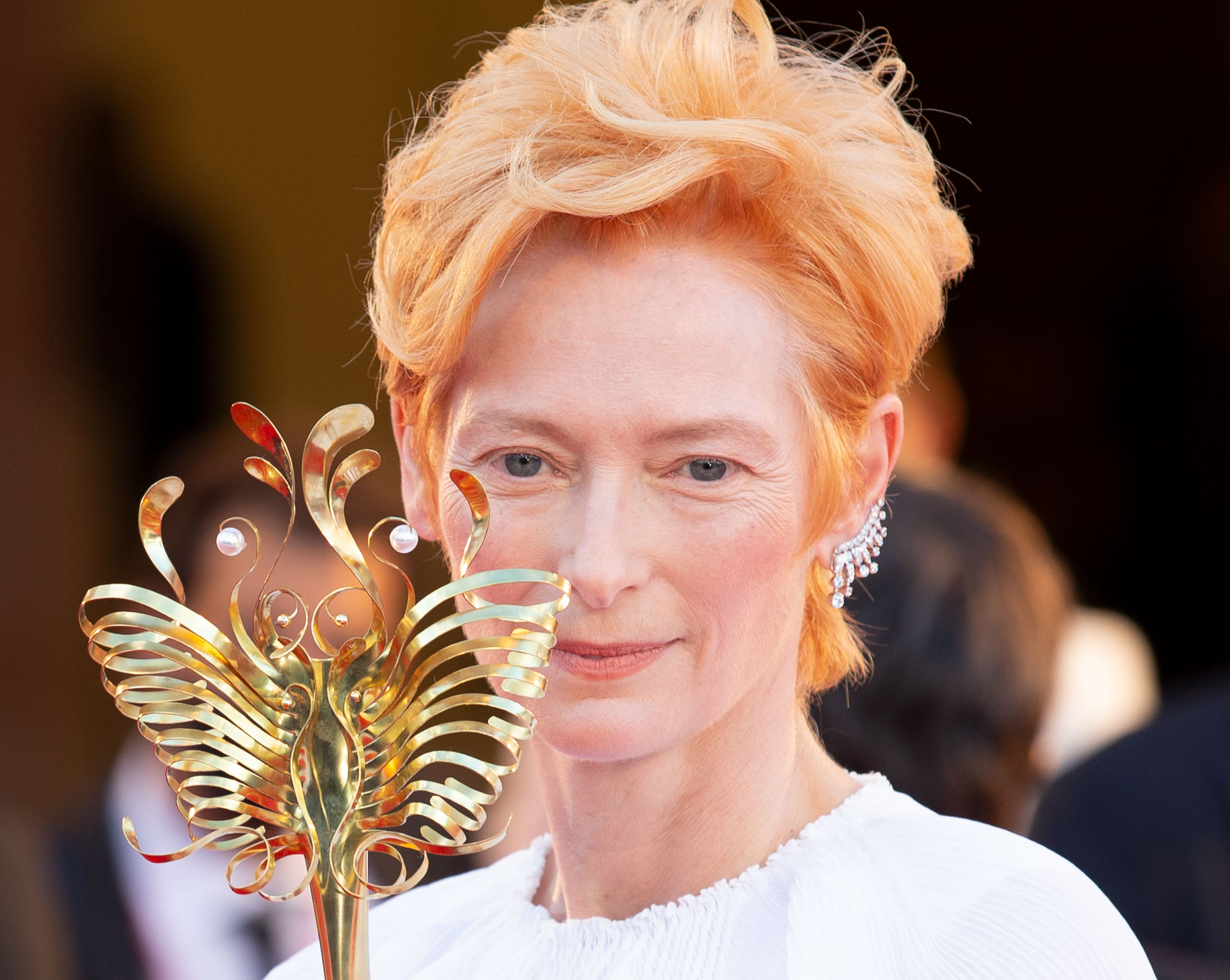 British actress Tilda Swinton arrives for the opening ceremony and the screening of the film 